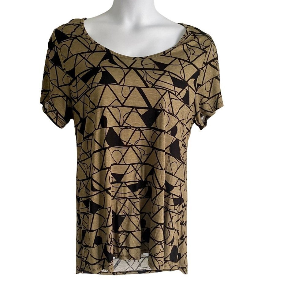 LulaRoe Black Green Top Womens XL